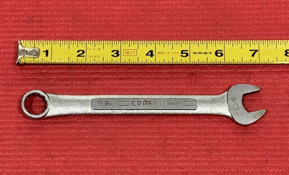 Vintage Craftsman 44696, SAE 9/16" Combination Wrench 12 Point Molybdenum Japan